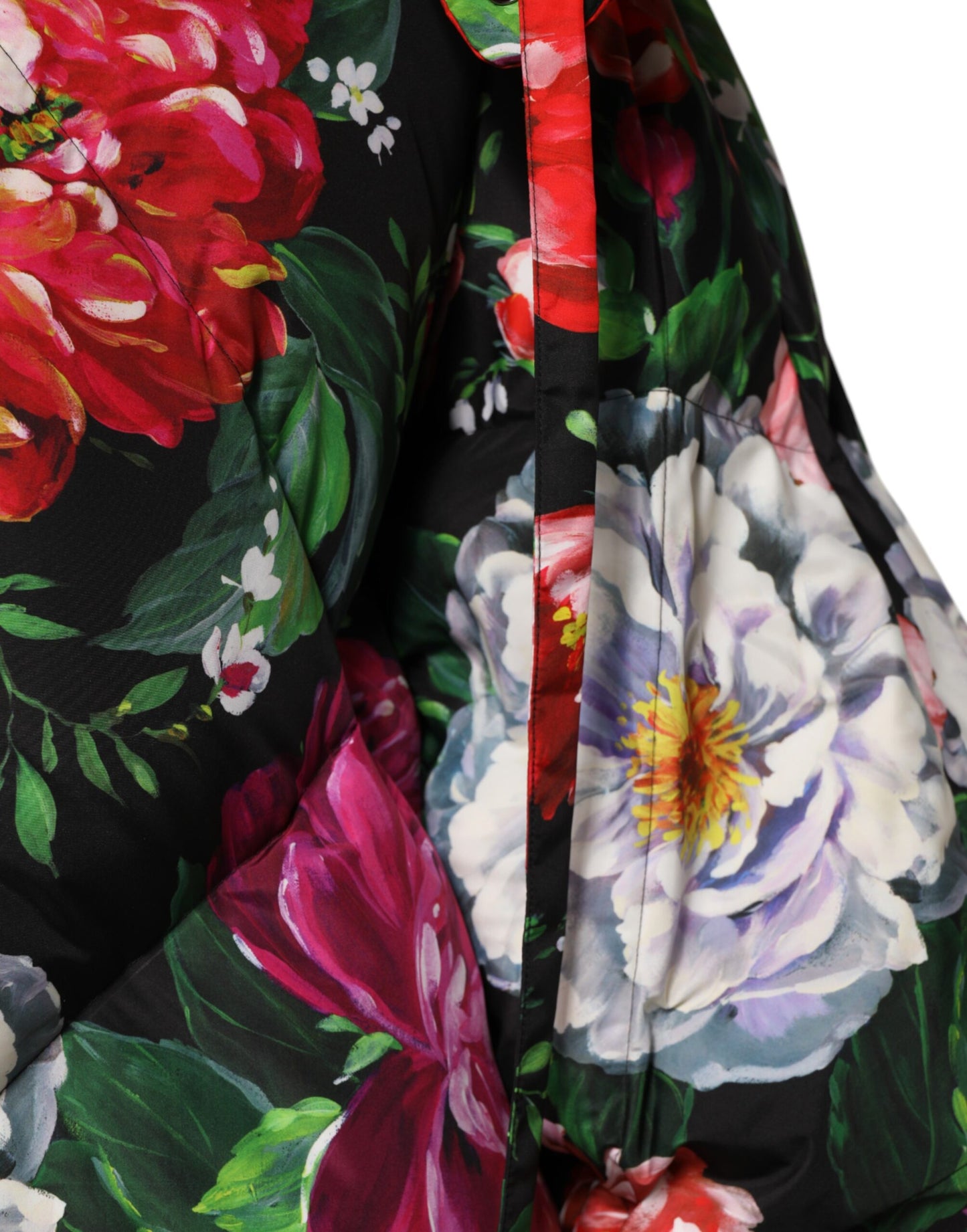 Dolce & Gabbana Multicolor Floral Kapuzenpullimantel Jacke