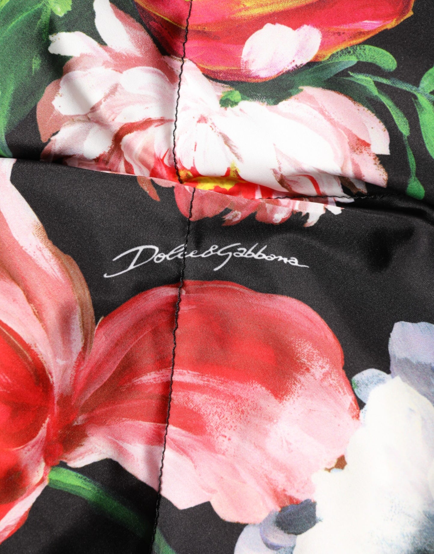 Dolce & Gabbana Multicolor Floral Kapuzenpullimantel Jacke