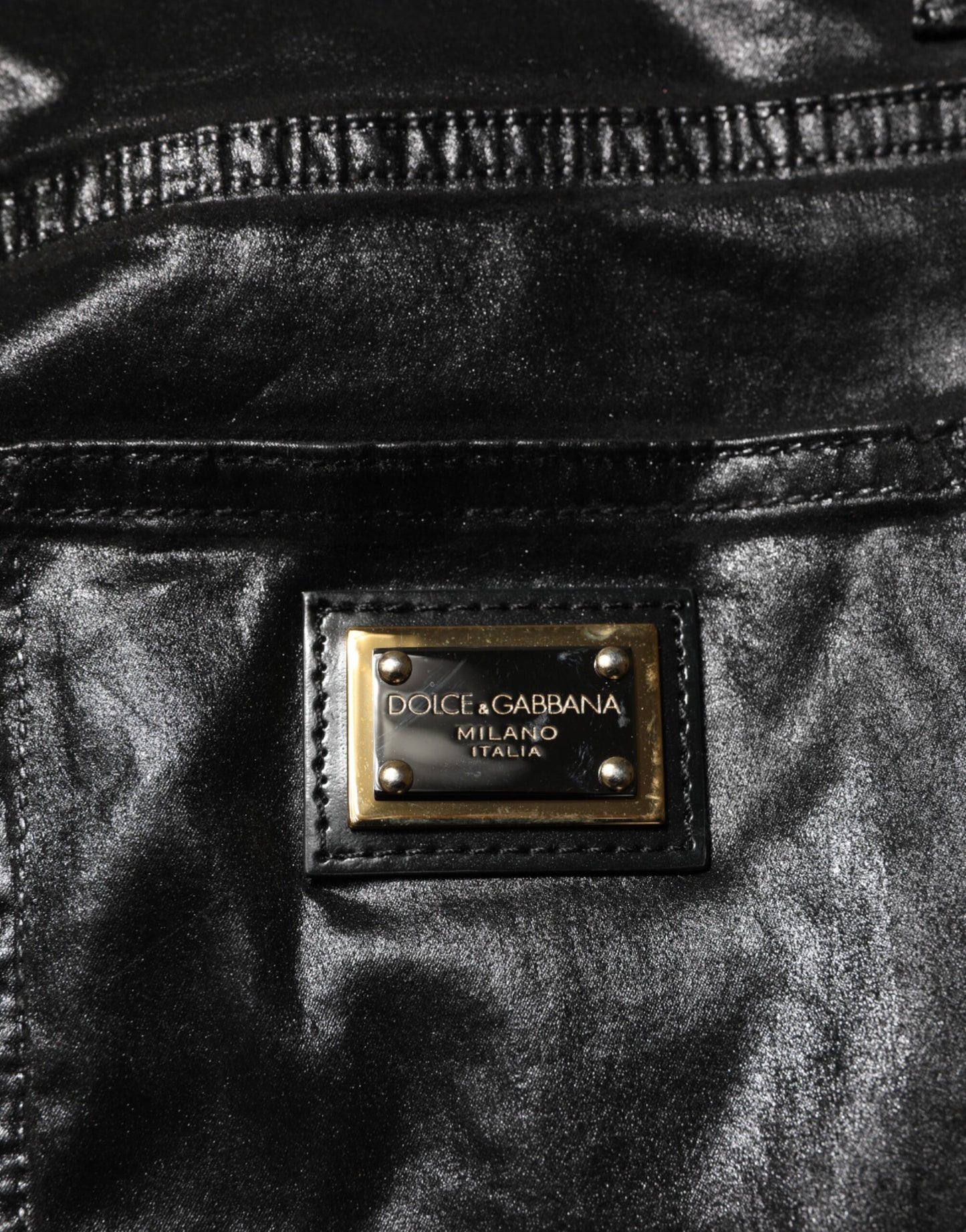 Dolce & Gabbana Schwarze High Waist Skinny GRACE Denim Jeans