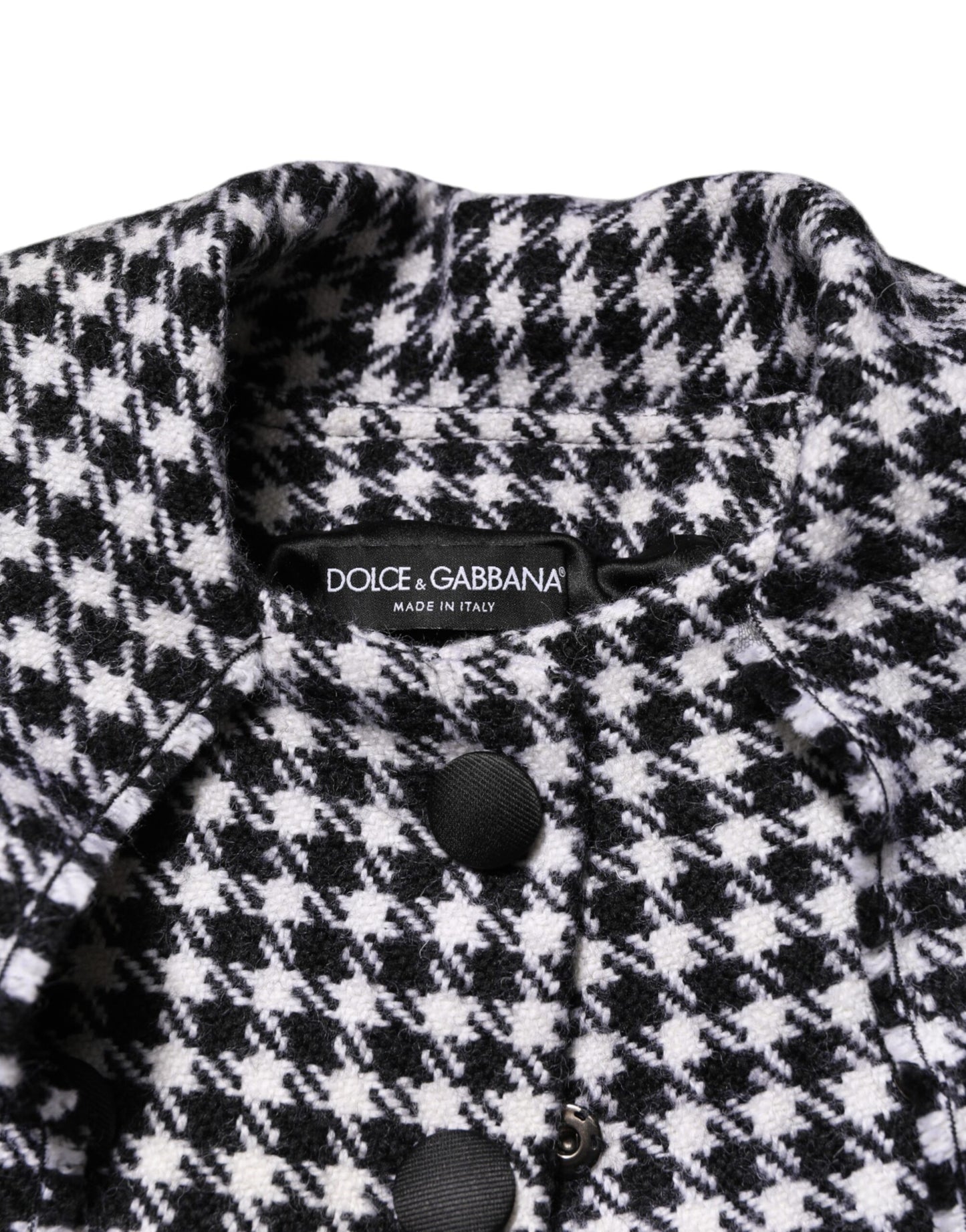 Dolce & Gabbana Monochrom gemusterte Jacke aus Wolle in mehreren Farben