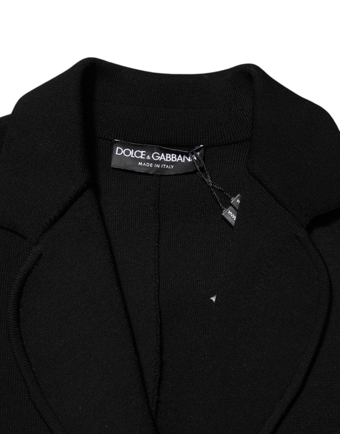 Dolce & Gabbana Schwarze einreihige Blazerjacke aus Viskose