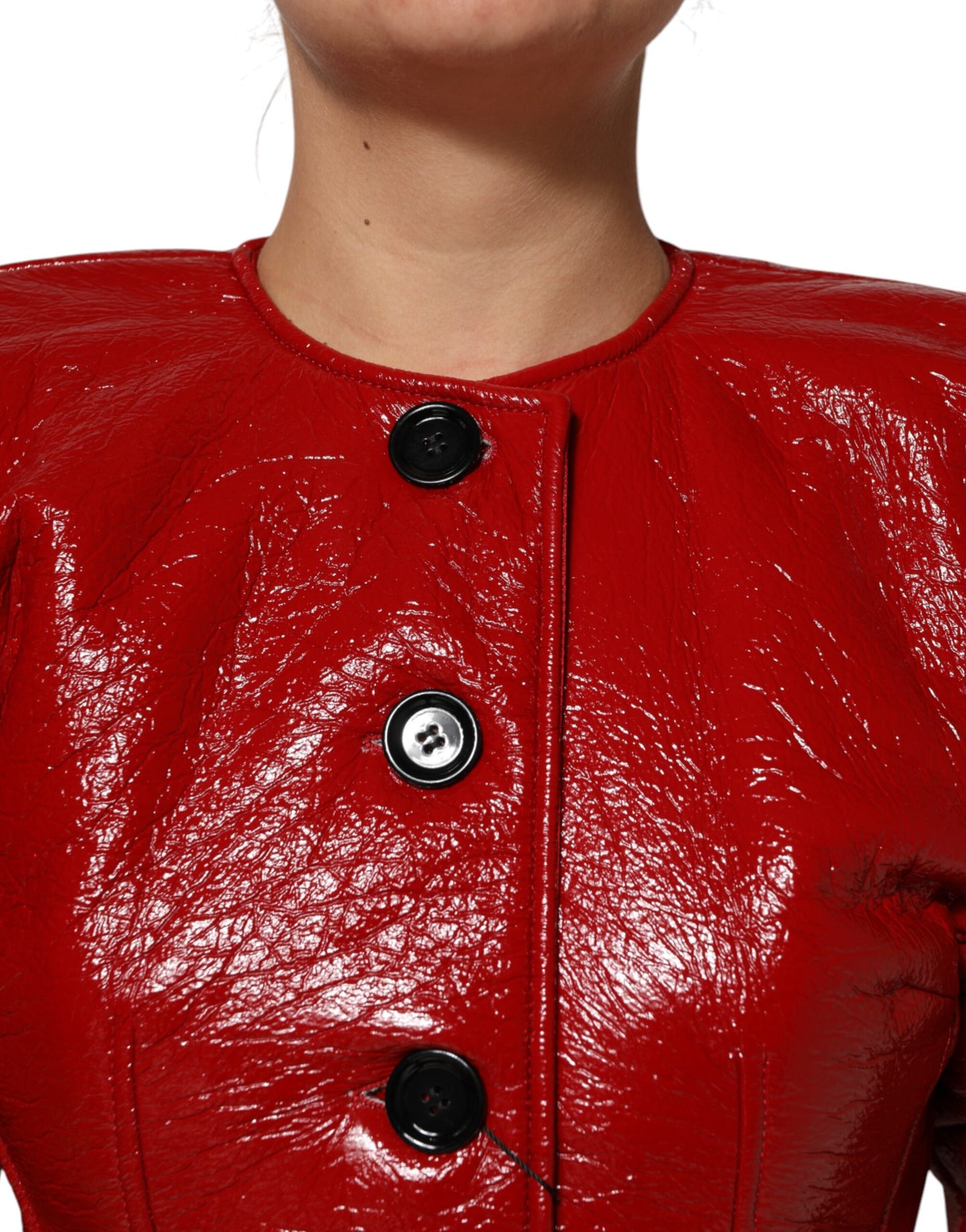 Dolce & Gabbana Einreihiger Trenchcoat aus roter Wolle Jacke
