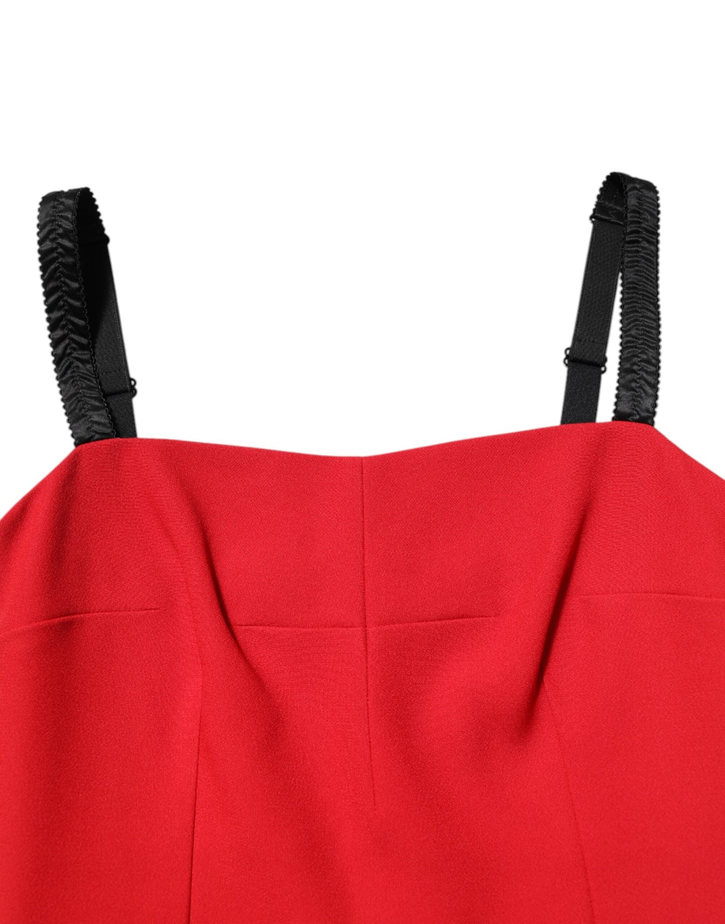 Dolce & Gabbana Rotes Stretch-Bodycon-Etuikleid in Knielänge