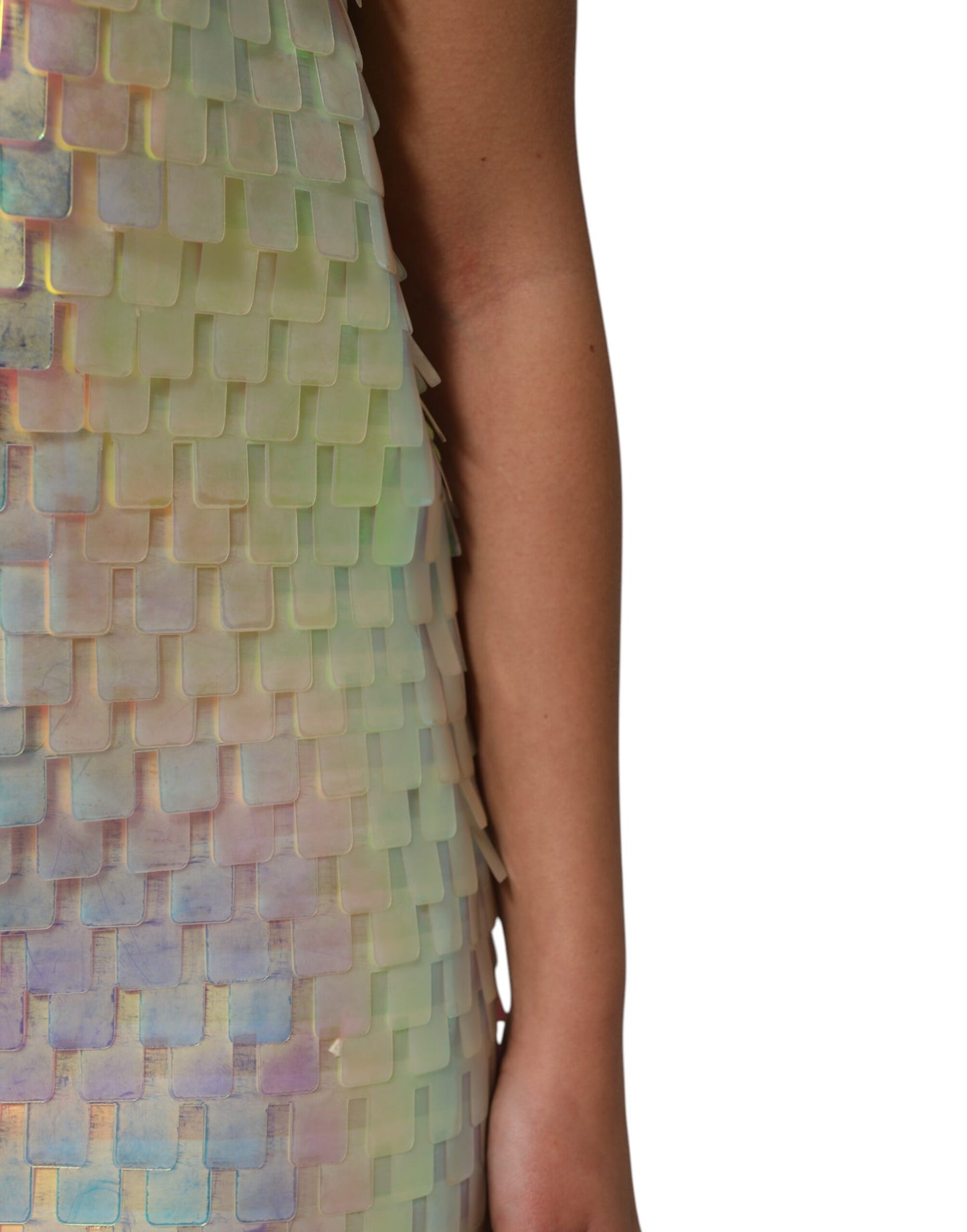 Dolce & Gabbana Multicolor Pailletten-Hologramm-Minikleid