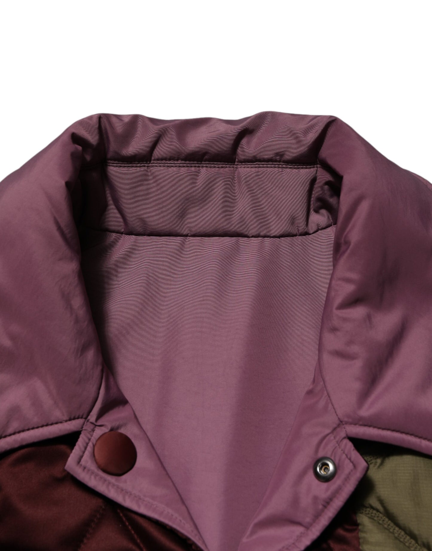 Dolce & Gabbana Mehrfarbige Patchwork-Jacke aus gestepptem Polyester