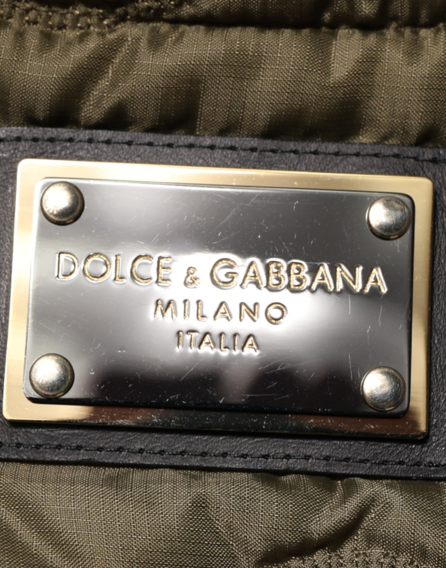 Dolce & Gabbana Mehrfarbige Patchwork-Jacke aus gestepptem Polyester