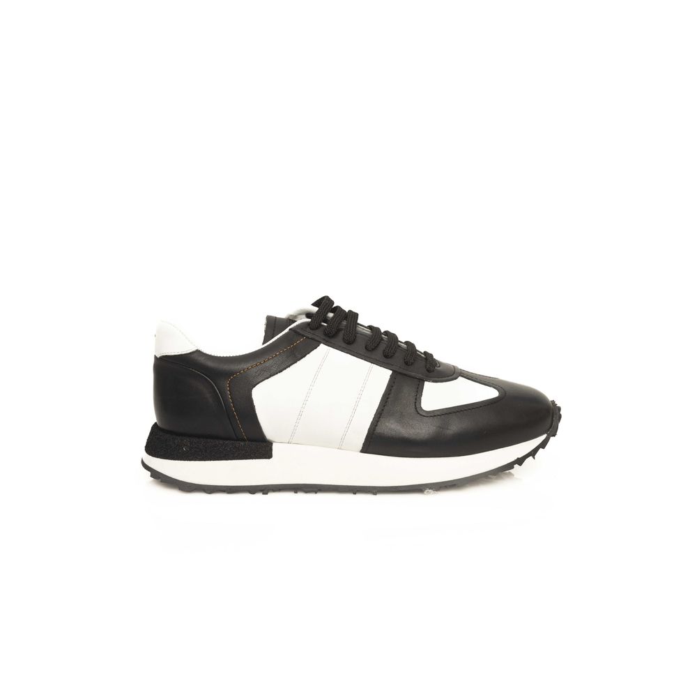 Cerruti 1881 Schwarzes Kalbsleder Herren Sneaker