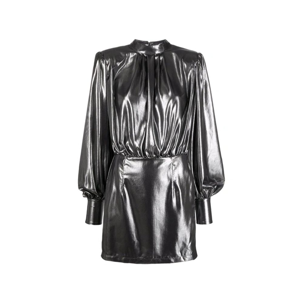 BLANCA VITA Silbernes Cocktailkleid aus Polyester