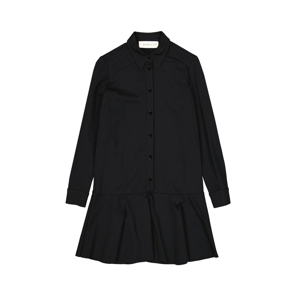 BLANCA VITA Schwarzes Freizeitkleid aus Elastan