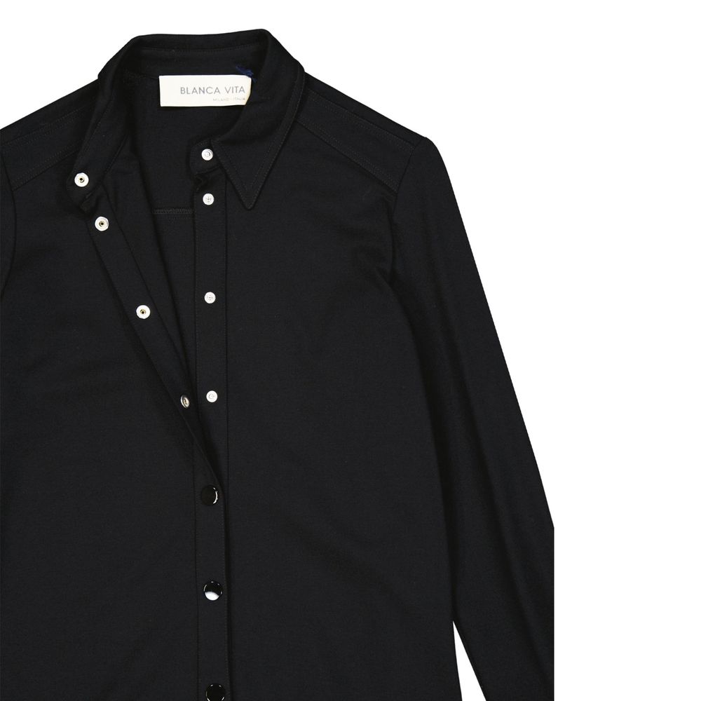 BLANCA VITA Schwarzes Freizeitkleid aus Elastan