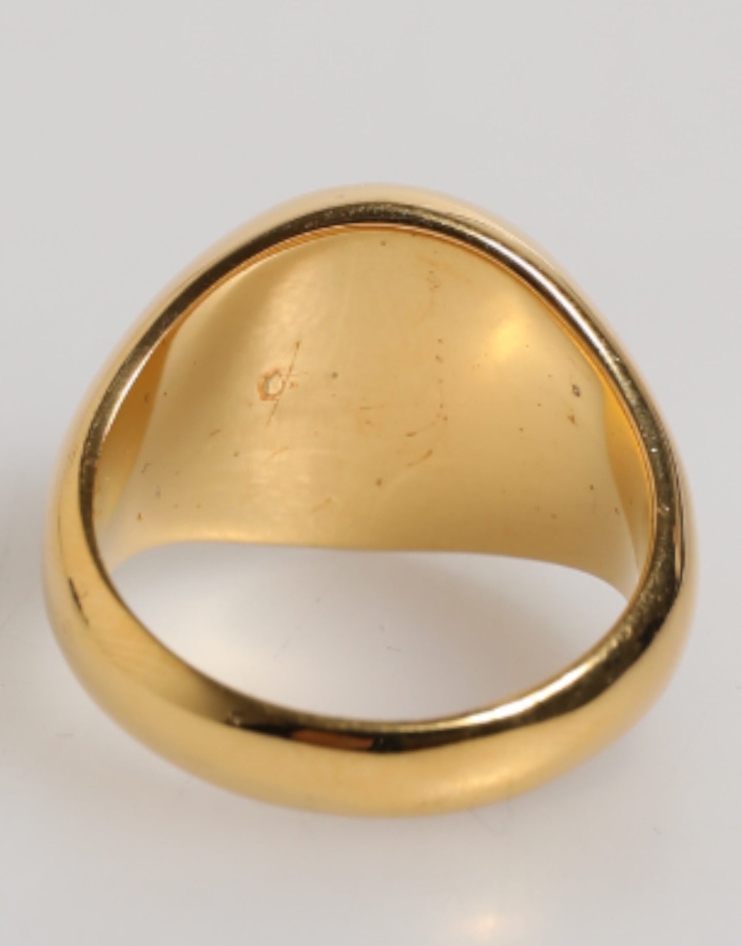 Dolce & Gabbana Gold-Ton Echtmessing Rot DG Logo Männer Ring
