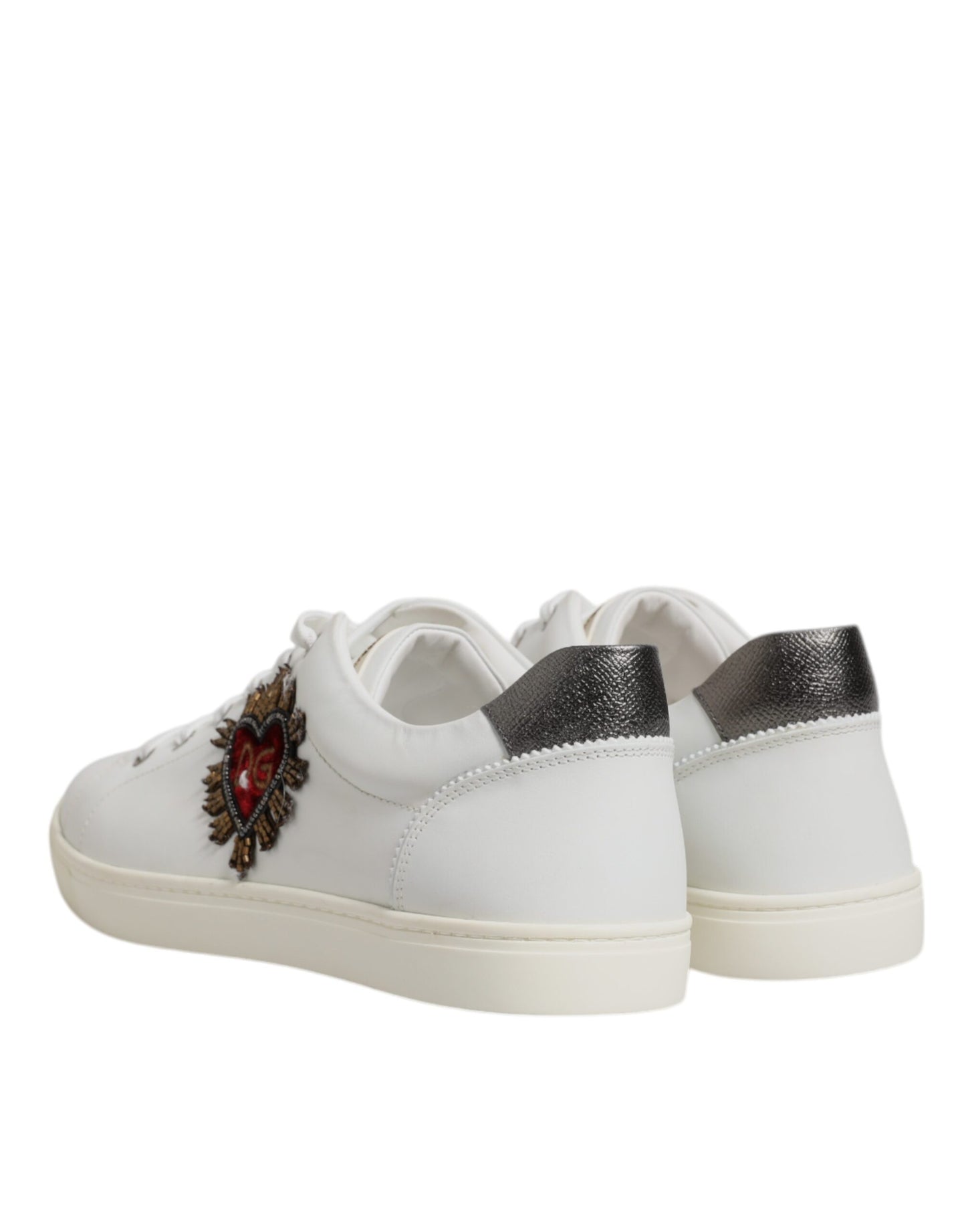 Dolce & Gabbana Weiß Sacred Heart Männer Low Top Turnschuhe Schuhe