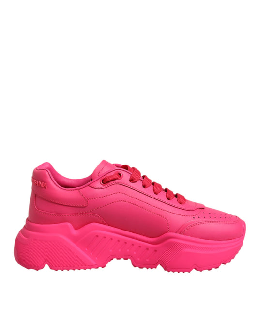Dolce & Gabbana Rosa Leder Daymaster Low Top Sneakers Schuhe