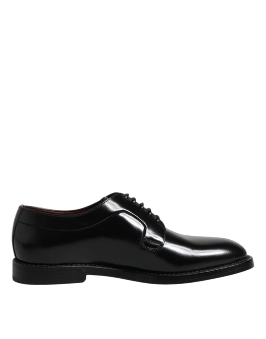 Dolce & Gabbana Schwarze Kalbsleder Schnürschuhe