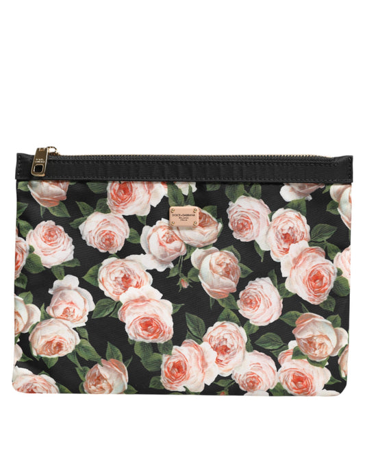 Dolce & Gabbana Multicolor Floral DG Plaque Clutch Frauen Pouch Borse Tasche