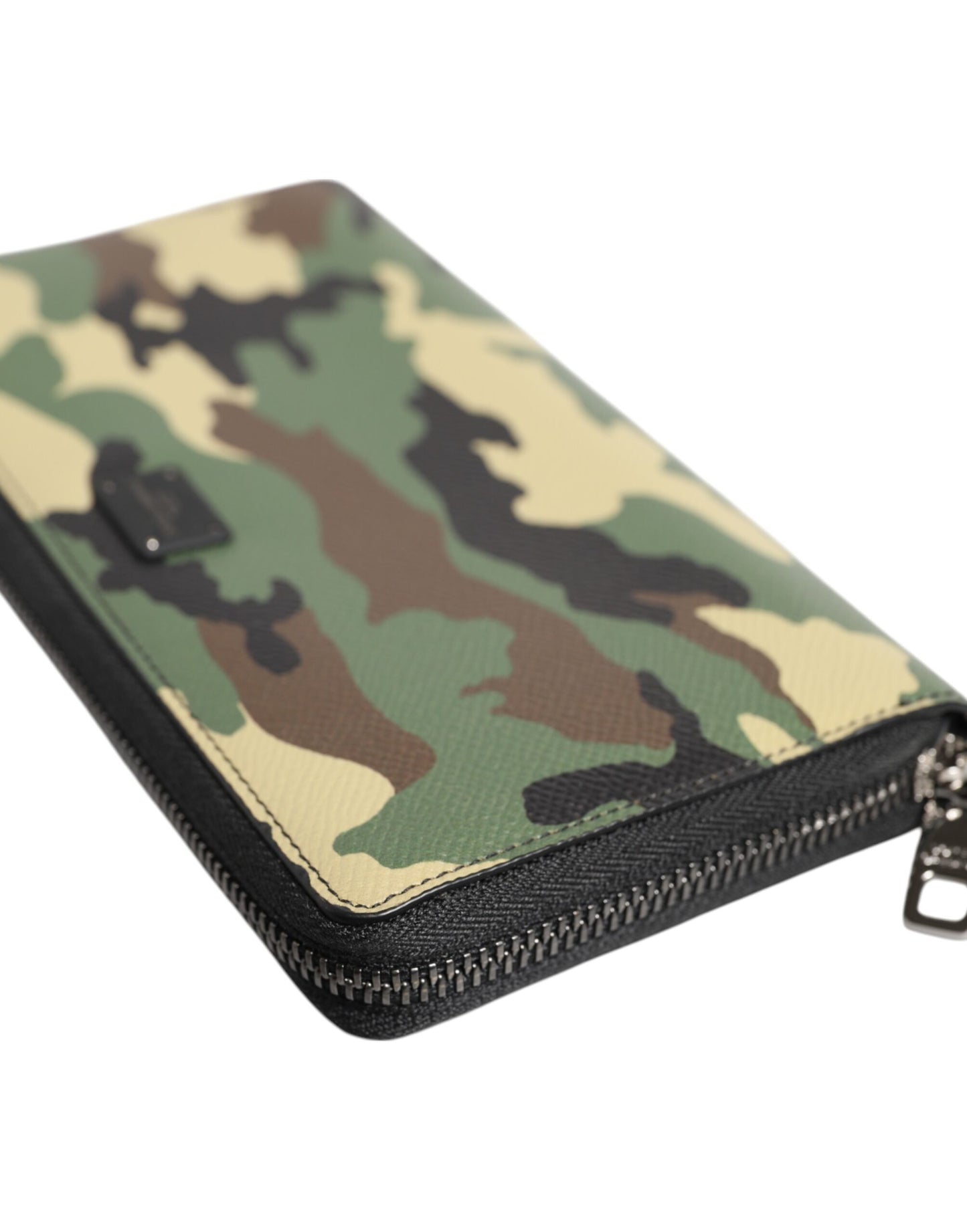 Dolce & Gabbana Multicolor Camouflage Logo Zip Around Continental Geldbörse