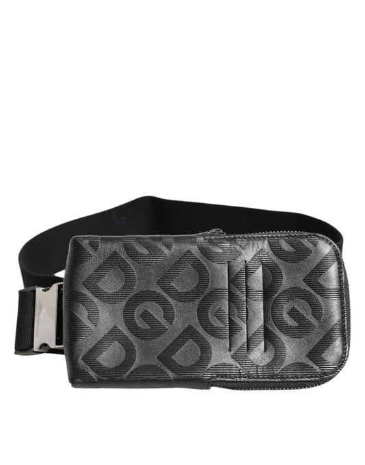 Dolce & Gabbana Grau DG Logo Mania Geldbörse Telefon Gürtel Taille Männer Borse Tasche