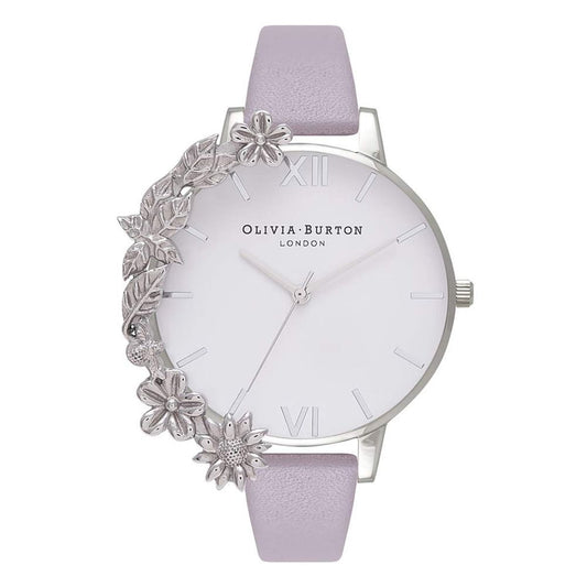 Olivia Burton Lila Kunstleder-Armbanduhr