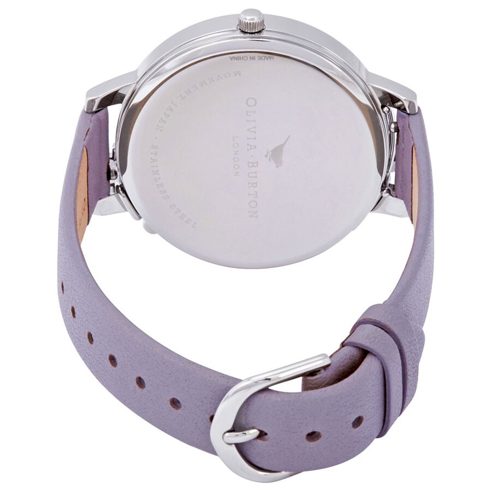 Olivia Burton Lila Kunstleder-Armbanduhr
