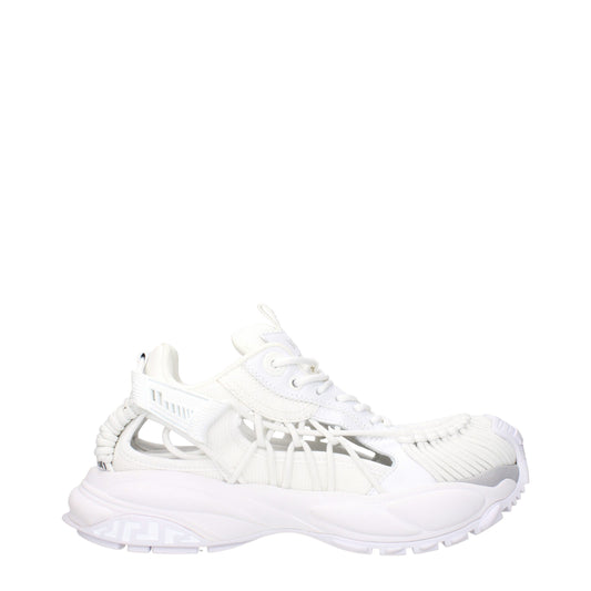 Versace Weißes Leder Sportliche Turnschuhe