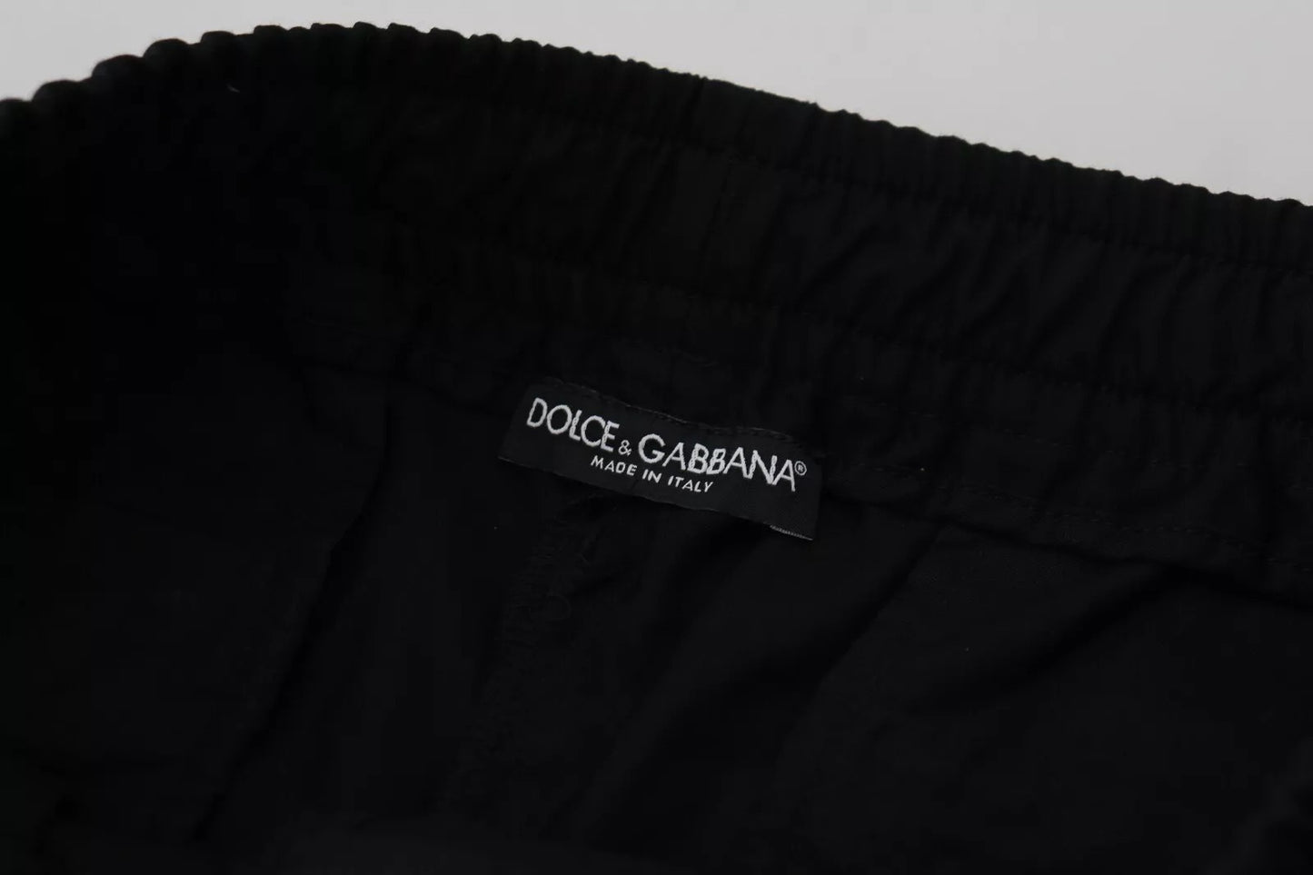 Dolce & Gabbana Schwarze Jogger-Hose aus Wolle