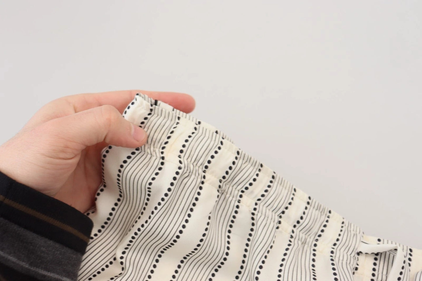 Dolce & Gabbana Weiß gestreifte Lounge-Hose aus Seide