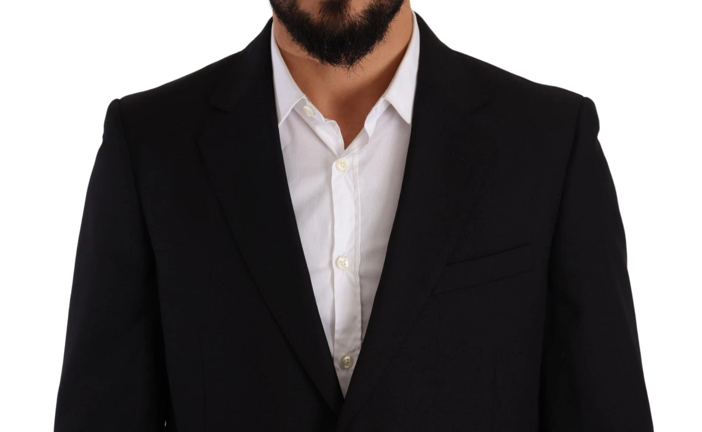 Domenico Tagliente Blauer Polyester Einreihiger Formaler 2 Stück Anzug