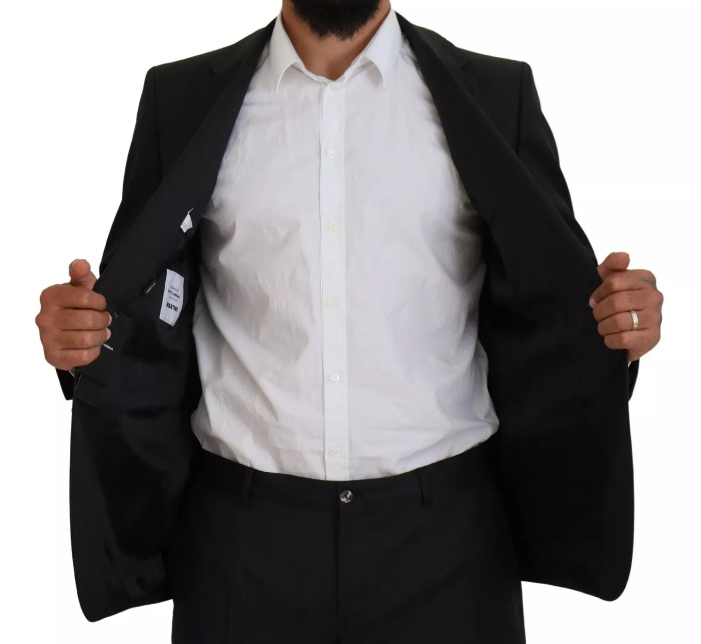 Dolce & Gabbana Melange Grau Wolle 2 Stück MARTINI Anzug