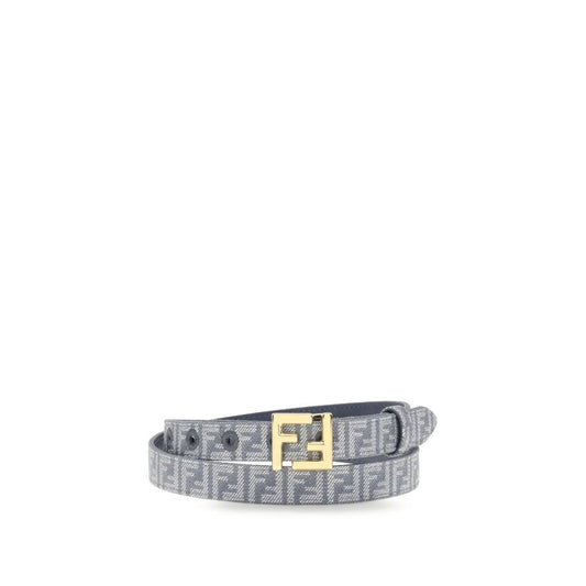 Fendi FF Gürtel aus besticktem Denim