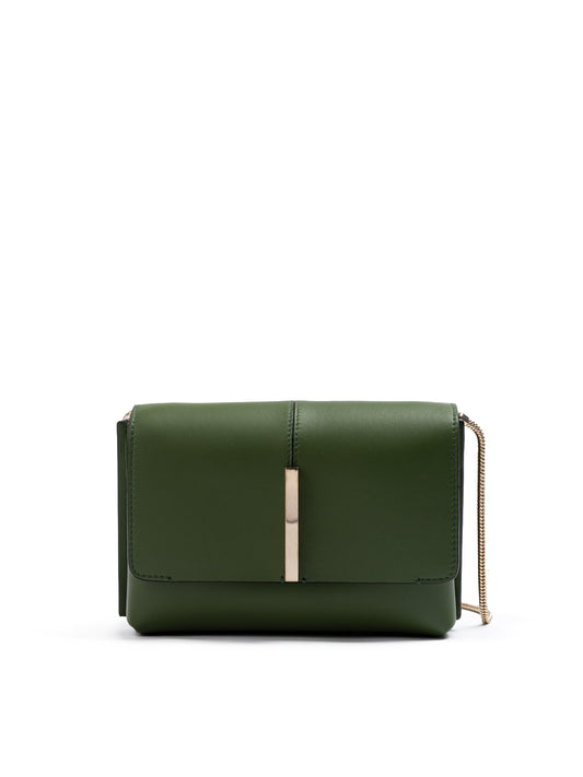 Giada Dunkelgrüne Leder Crossbody Tasche