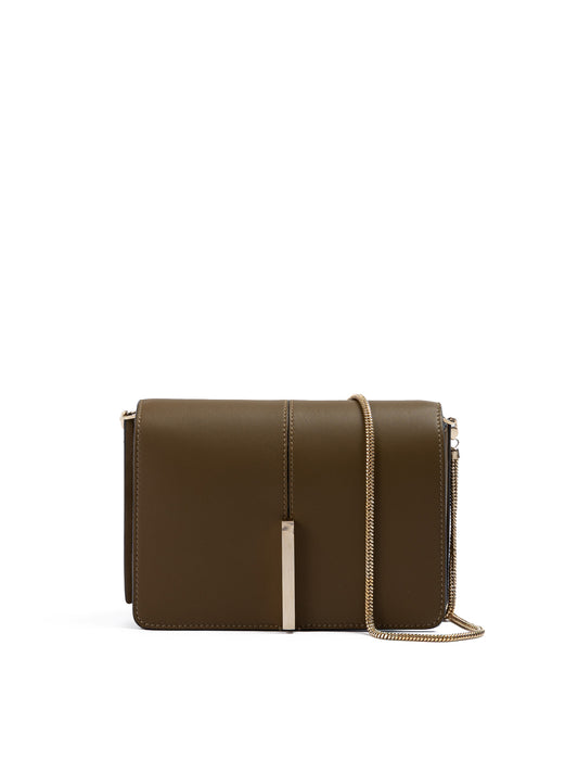 Giada Olivgrüne Leder Crossbody Tasche