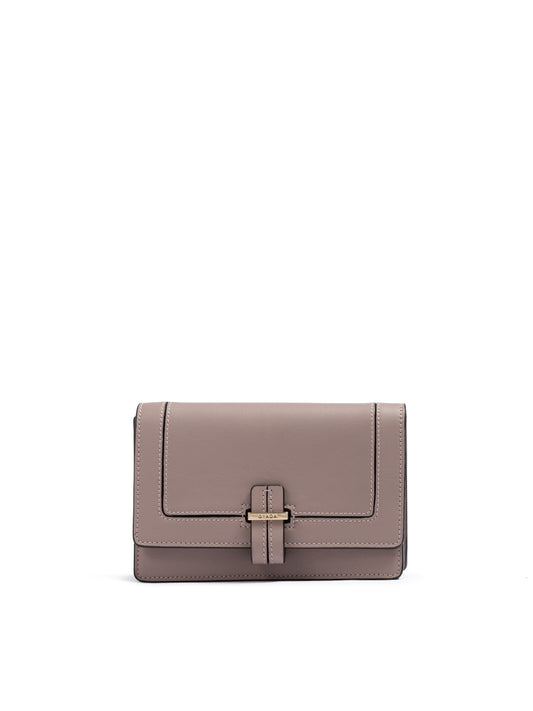 Giada Powder Pink Leder Clutch Tasche