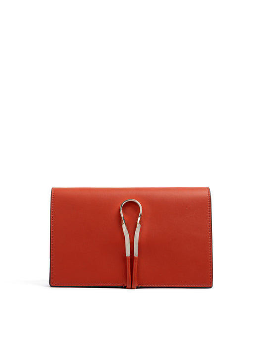 Giada Rote Leder Clutch Tasche