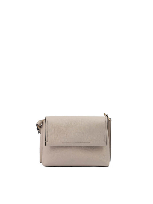 Giada Beige genarbte Leder Crossbody Tasche