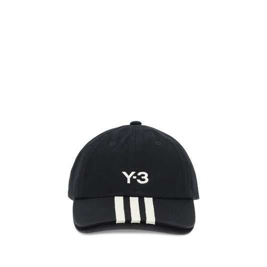 Y-3 Gestreifte Baseballmütze