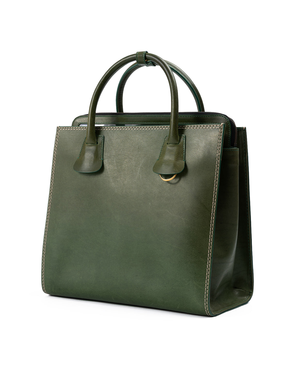 Dsquared² Tote Tasche aus grünem Leder