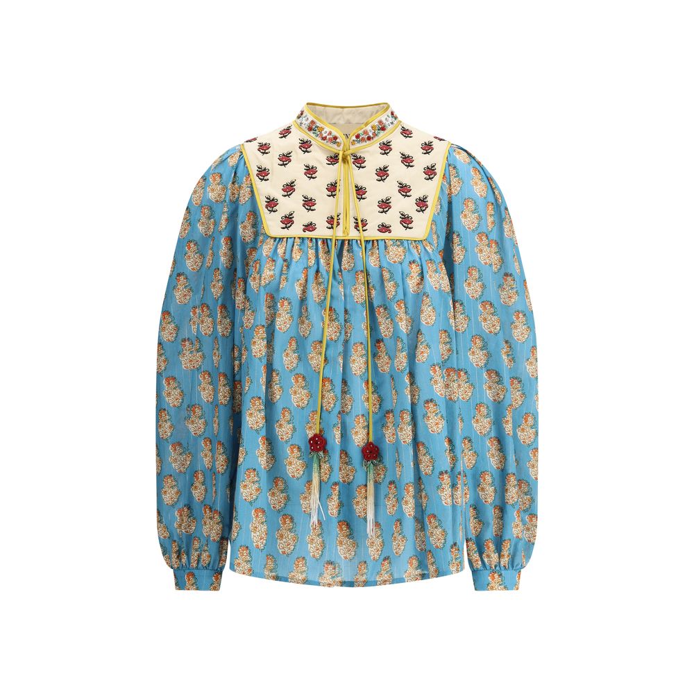 Valentino Bluse mit Petales D'Amour Druck