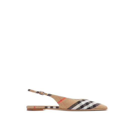 Burberry Karo Birdie Slingback Ballerina Flats