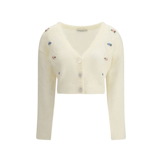 Alessandra Rich Mohair-Cardigan mit Stickerei