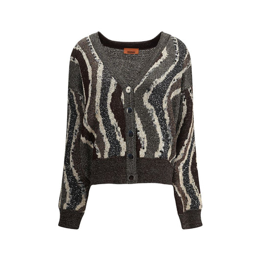 Missoni Boxy Cardigan mit Wellenmuster
