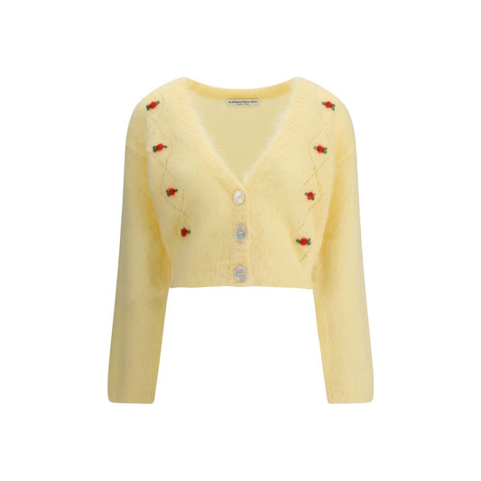 Alessandra Rich Mohair-Cardigan mit Stickerei