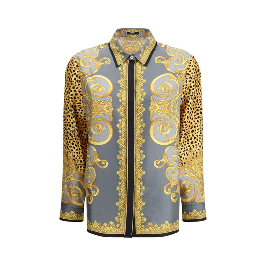 Versace Seidengeparden-Foulardhemd