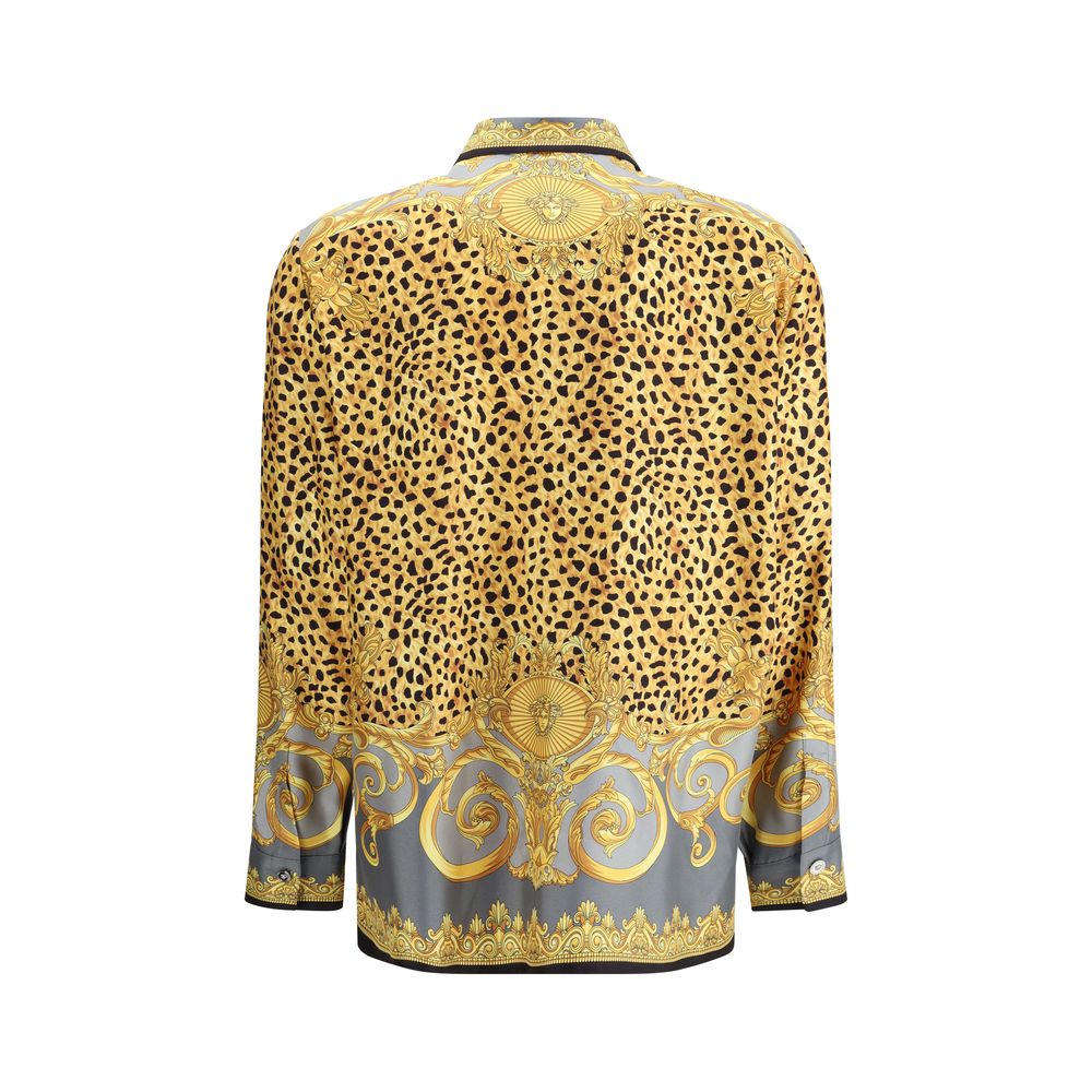 Versace Seidengeparden-Foulardhemd