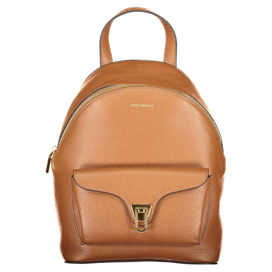 Coccinelle Brauner Leder-Rucksack für Frauen
