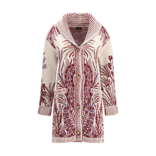 Etro Maxi-Jacke aus Wolle und Baumwolle