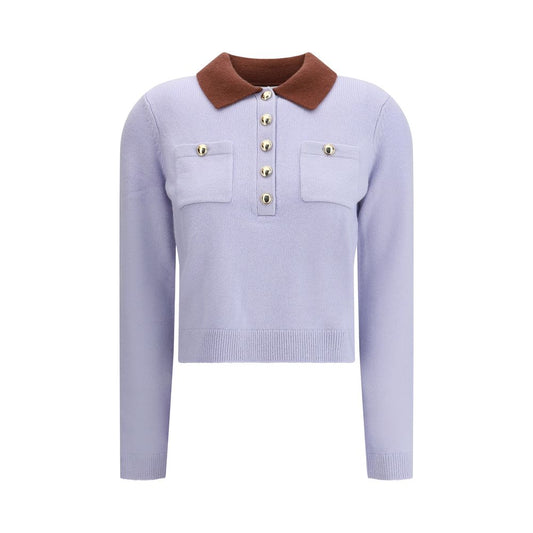 Self-Portrait Pullover mit Kontrastkragen