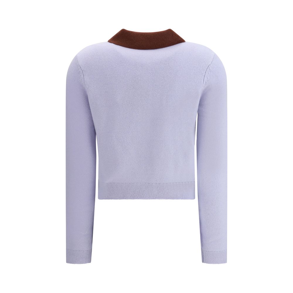 Self-Portrait Pullover mit Kontrastkragen