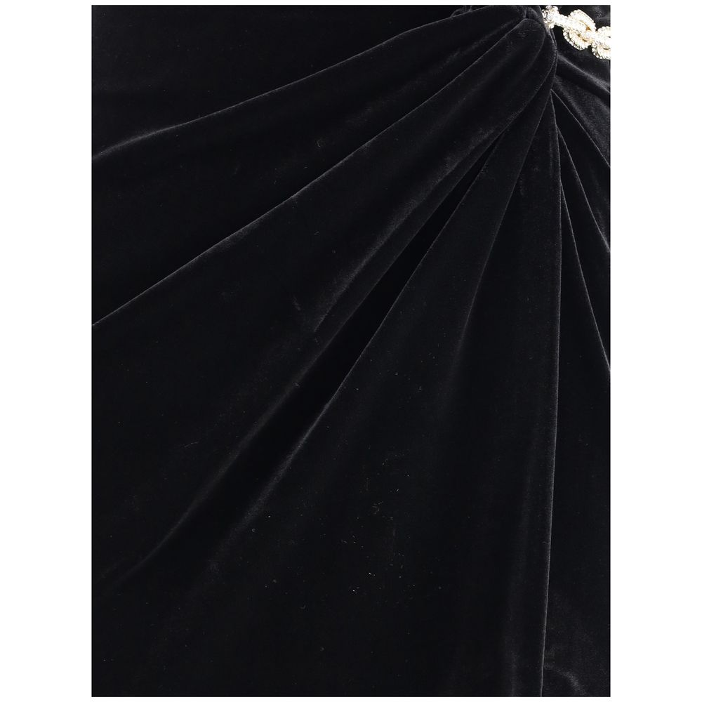 Self-Portrait Verschönertes Midikleid aus Samt