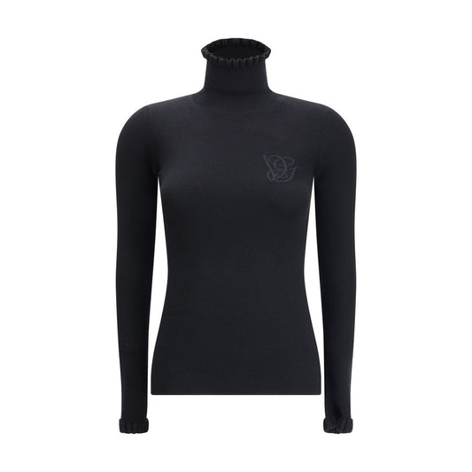Valentino Wollpullover mit gerüschtem Kragen