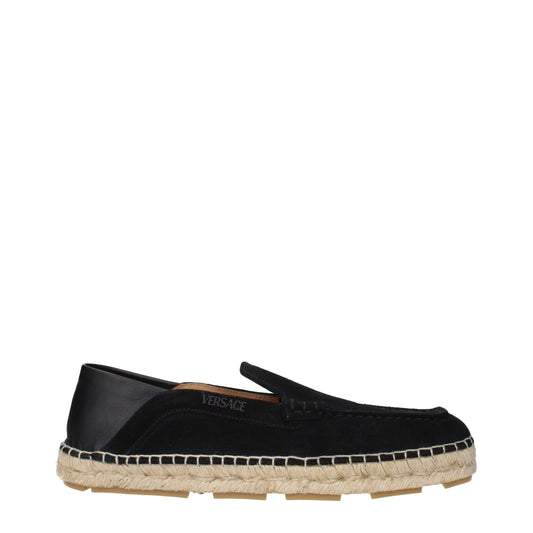 Versace Espadrilles aus schwarzem Leder